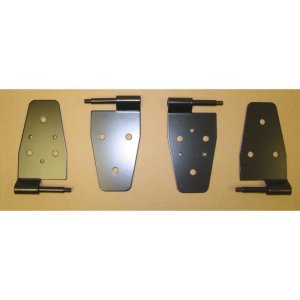 Jeep Wrangler Door Hinge Kit - Front - Rugged Ridge - 4 Piece Kit - Black - `87-`06